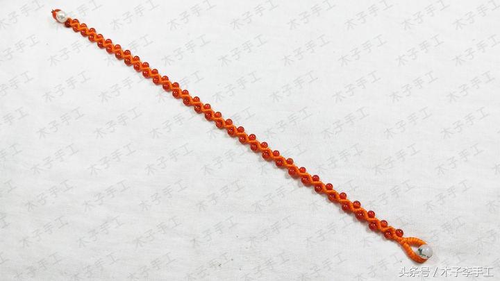红绳手链黄金款式编法女士,珍珠红绳手链怎么编简单又好看