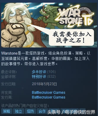 推荐一款Steam上特别好评,可在PC上玩的塔防游戏,支持简体中文