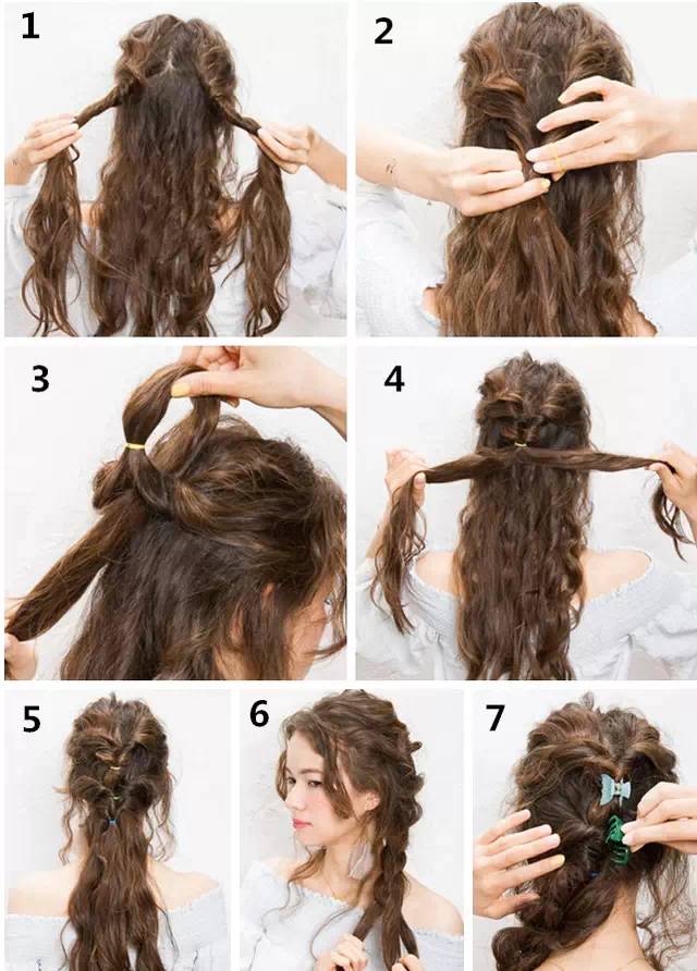 卷发扎发教程简单好看减龄,短发的扎发教程简单又好看