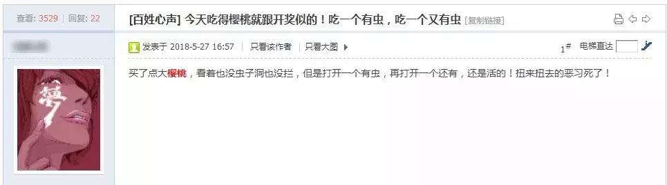 山东大樱桃有虫子吗,完整的大樱桃里面有虫子吗