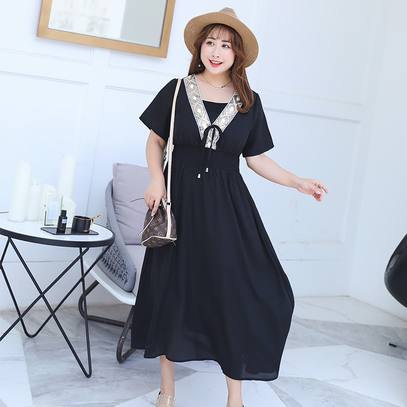 穿衣显瘦大码女装,高档大码女装胖人整套穿搭