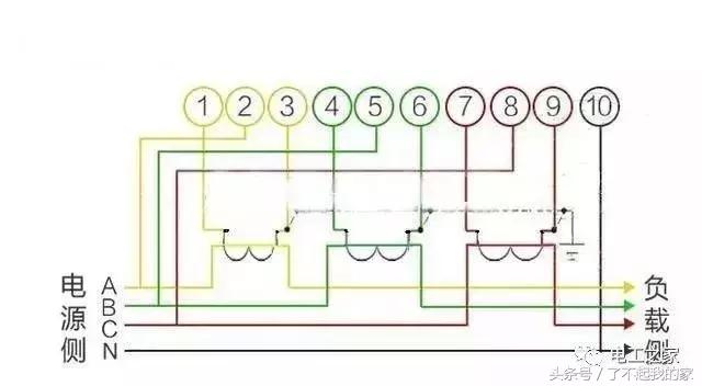 电工必备常用电表接线图,电工单相电表接线图考题