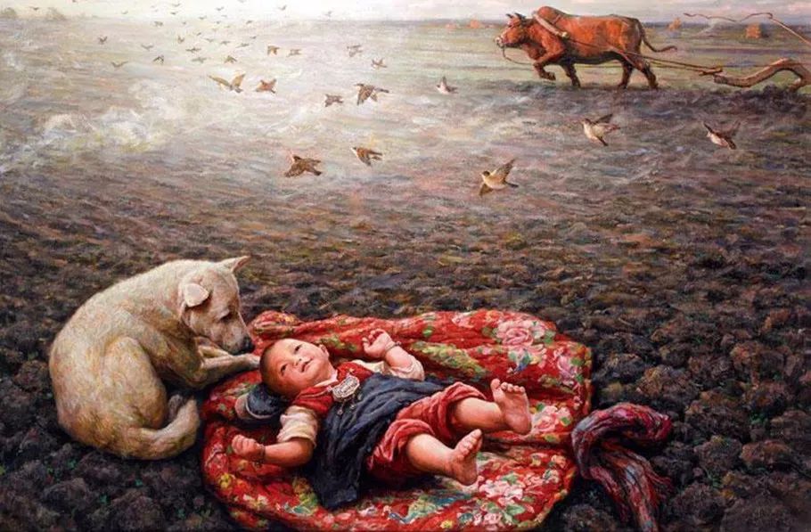 油画里刻骨的乡愁看了想哭,油画里刻骨的乡愁看了想哭的人