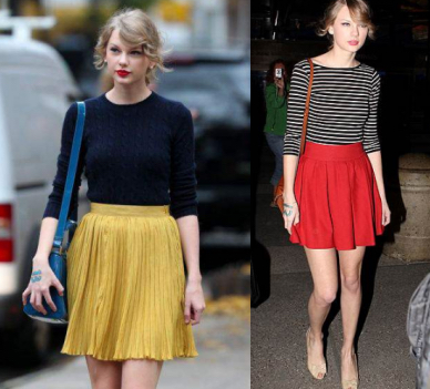 红色卫衣百褶裙关晓彤,关晓彤的黑色西装百褶裙