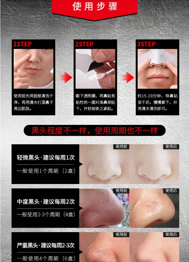 男士去黑头鼻贴正确用法,如何用去黑头鼻贴