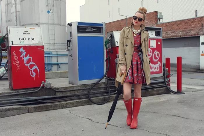 穿上雨鞋,下雨天穿雨鞋防水又好看时尚