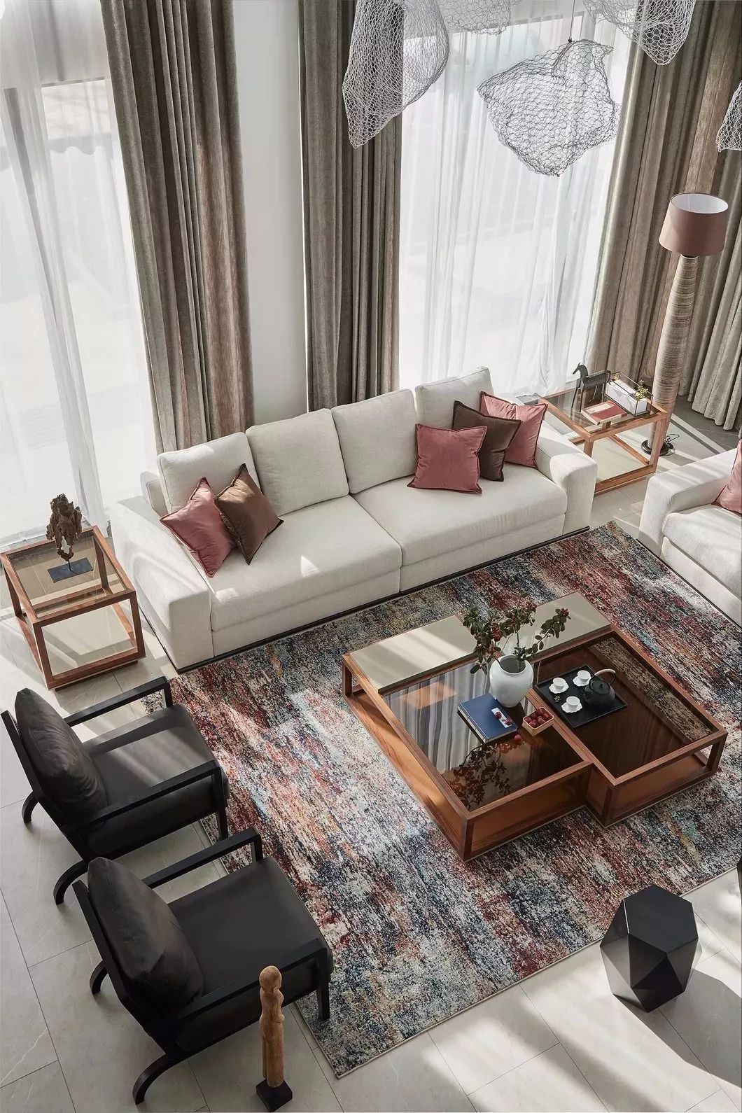 咖啡色沙发配什么地毯,中式沙发配什么地毯