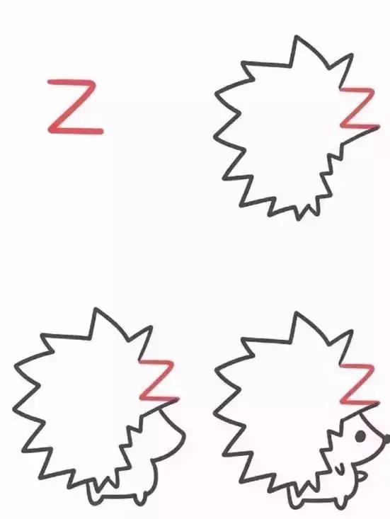 26个字母大小写创意简笔画,26个字母超实用的简笔画教程