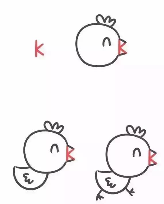 26个字母大小写创意简笔画,26个字母超实用的简笔画教程