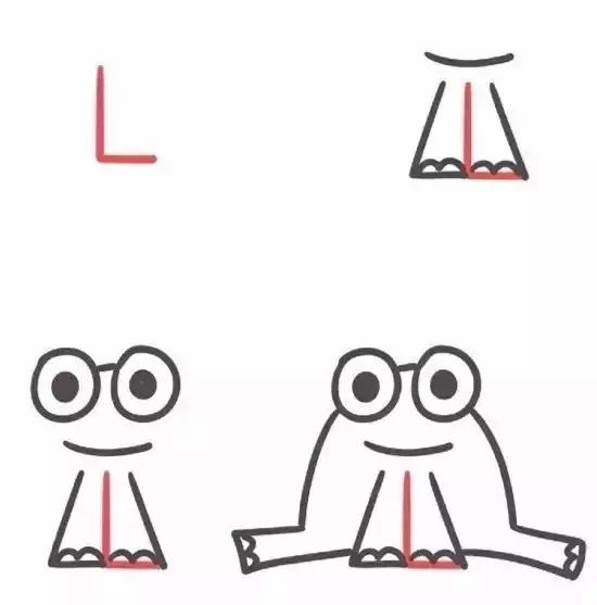 26个字母大小写创意简笔画,26个字母超实用的简笔画教程