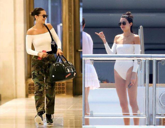 江疏影迪丽热巴穿着,热巴去海滩游泳图片