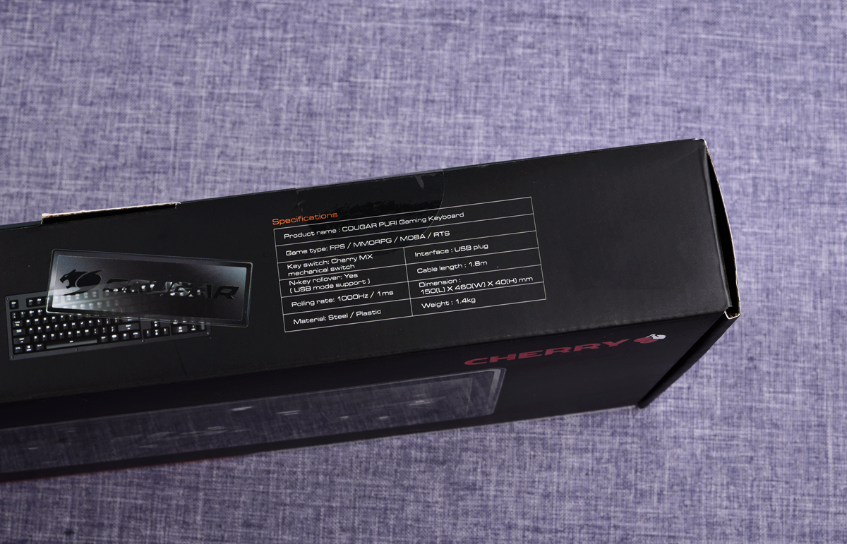 骨伽cougar600k机械键盘,德国Cherry机械键盘红轴经典之作