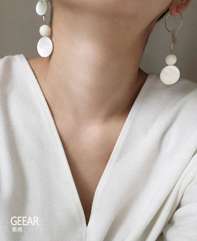 知性简约耳饰,知性风格耳饰