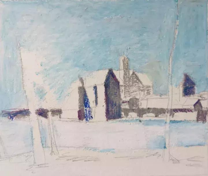 如何用颜料画一幅简单的风景画,怎么用油画棒画风景画