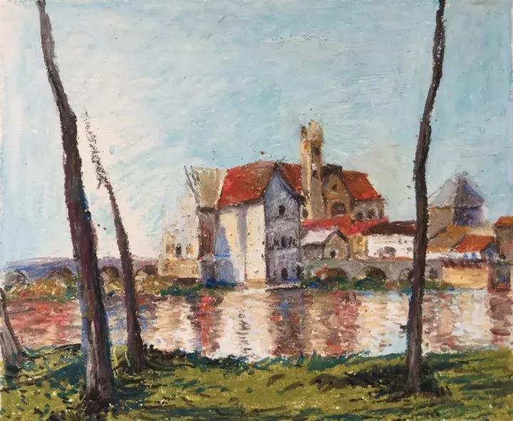 如何用颜料画一幅简单的风景画,怎么用油画棒画风景画