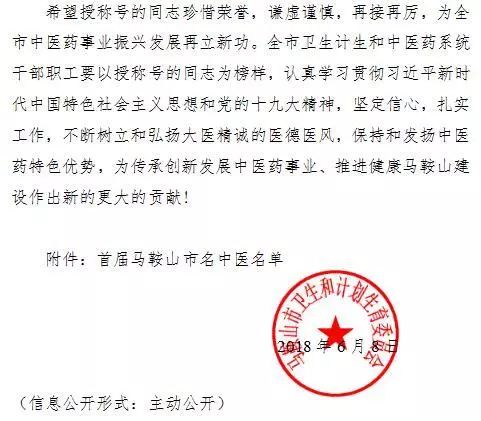 马鞍山中医名单,马鞍山首届市级医疗专家