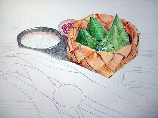 端午节画粽子手抄报,端午节幼儿园画粽子