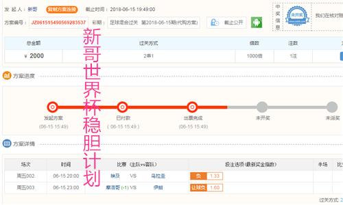 「新哥专栏」世界杯计划：第二比赛日盘口解析