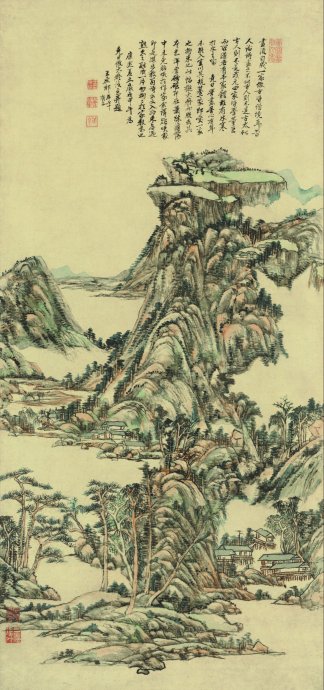 工笔浅绛山水画技法教学,传统文人浅绛山水画教学
