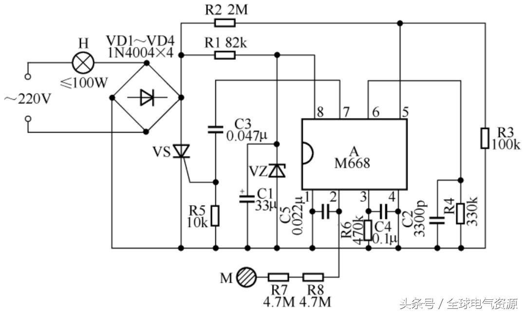 白炽灯无级及步进调光电路