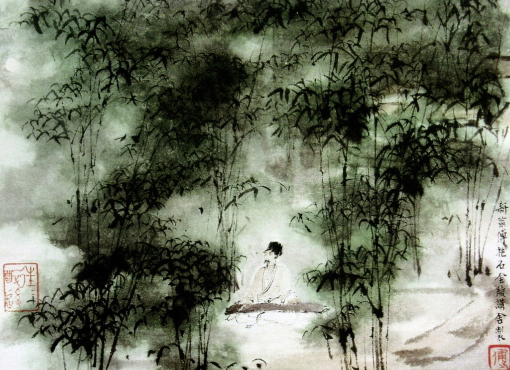 唐诗闲读月落乌啼,独坐幽篁里弹琴复长啸古诗