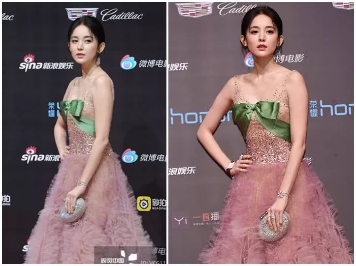 袁姗姗素颜和化妆的对比照片,袁姗姗对比照