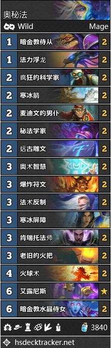 炉石传说现在的狂野天梯环境怎样,炉石传说狂野环境月报