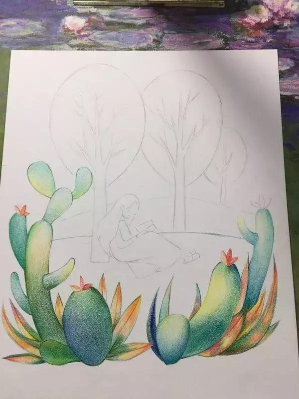 彩铅画及教程图解动物,彩铅画叠色教程