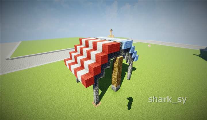 我的世界中世纪店铺教程,我的世界小摊店铺建筑教程