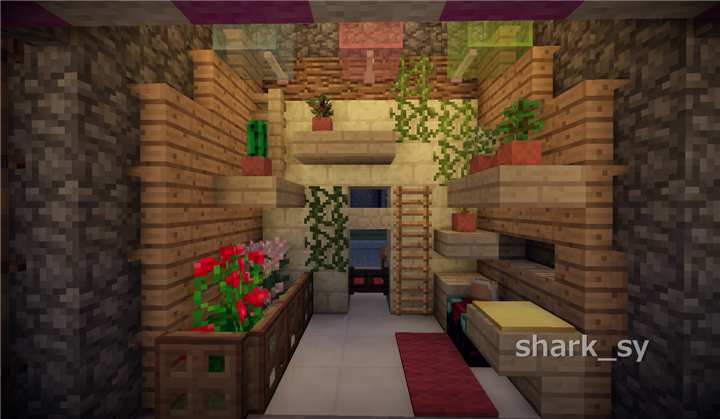 我的世界中世纪店铺教程,我的世界小摊店铺建筑教程