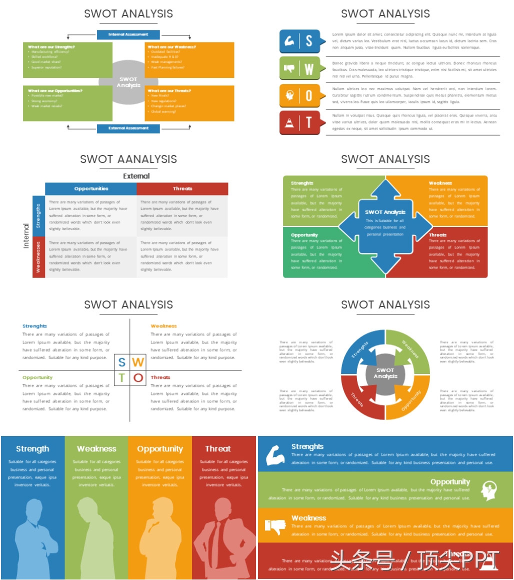 如何在ppt上做swot分析图,30篇ppt免费模板