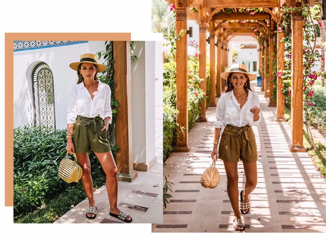 短裤怎样穿显高,短裤小白鞋穿搭