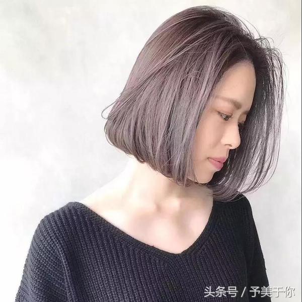 直发波波头短发烫发,头包脸短发扎发发型