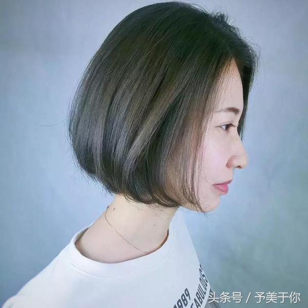 直发波波头短发烫发,头包脸短发扎发发型