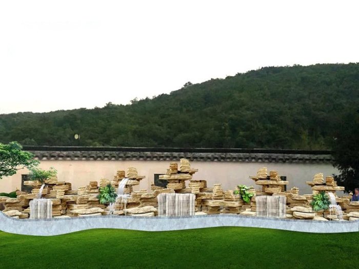 小型假山制作过程的小视频,小型假山鱼池制作视频