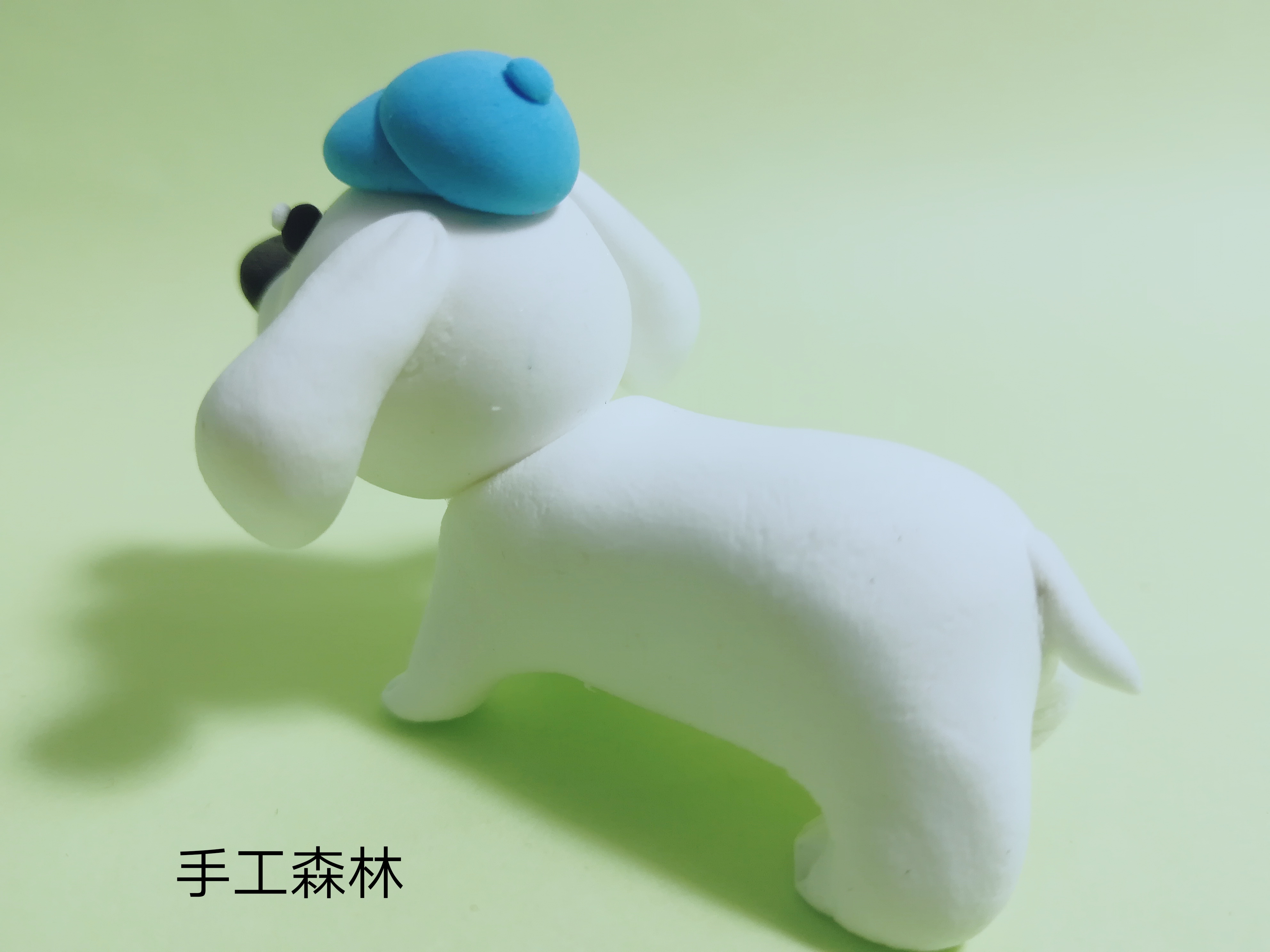 十二生肖狗超轻粘土手工教程,粘土手工教程小白狗