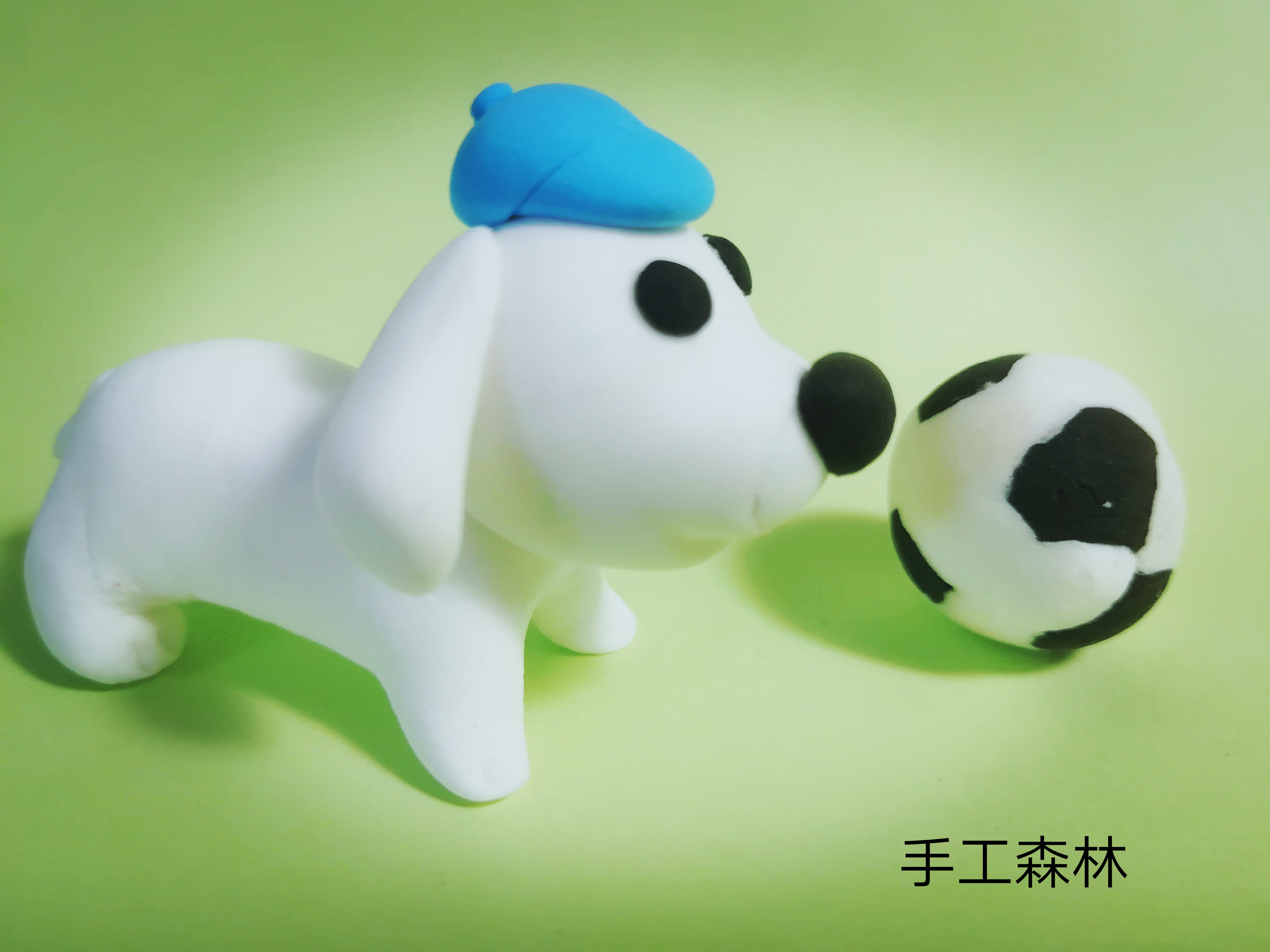 十二生肖狗超轻粘土手工教程,粘土手工教程小白狗