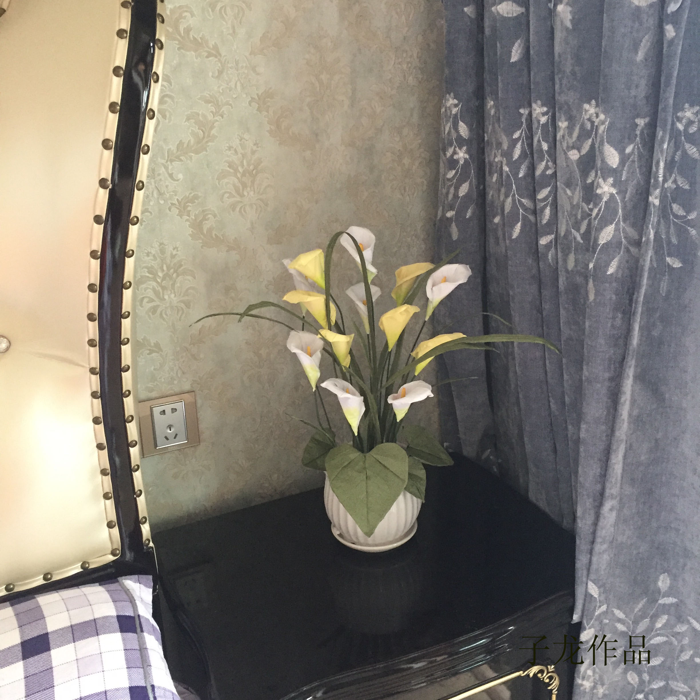 折纸马蹄莲花朵的做法,折纸马蹄莲花步骤