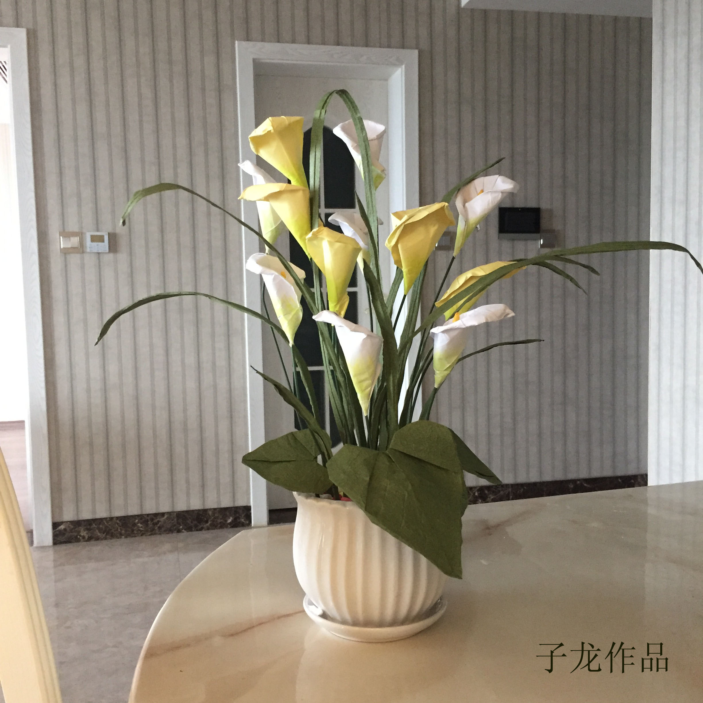 折纸马蹄莲花朵的做法,折纸马蹄莲花步骤