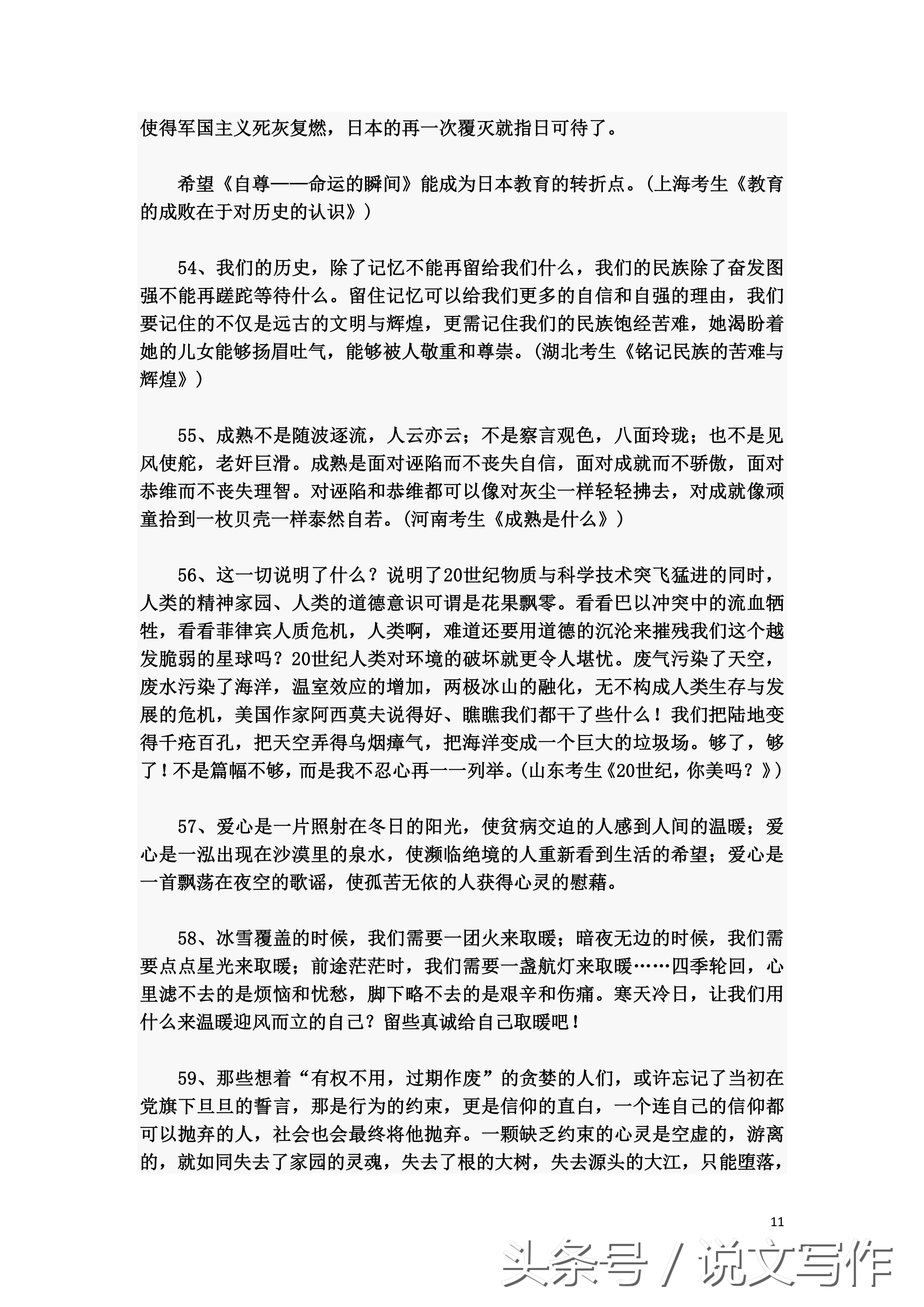 高考语文满分作文优美句子,语文高考满分作文10篇