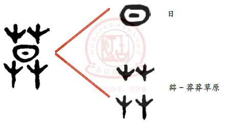 说文字解:莫与暮,都有天色昏暗的意思,二者有什么不同?