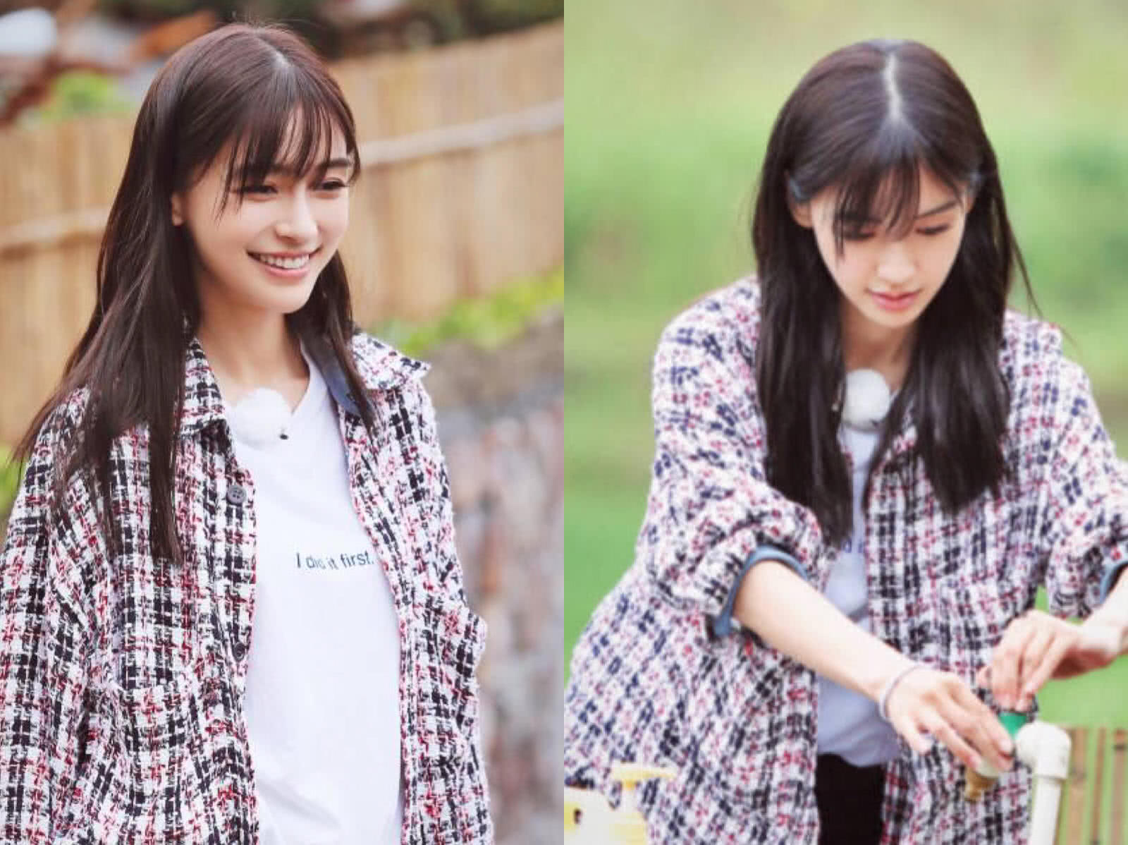 何炅穿2千元衣服插秧,何炅穿连体衣服