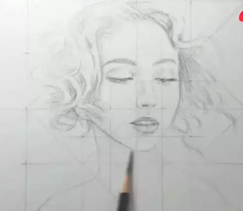 素描九宫格横向式构图技巧,素描九宫格画法步骤图