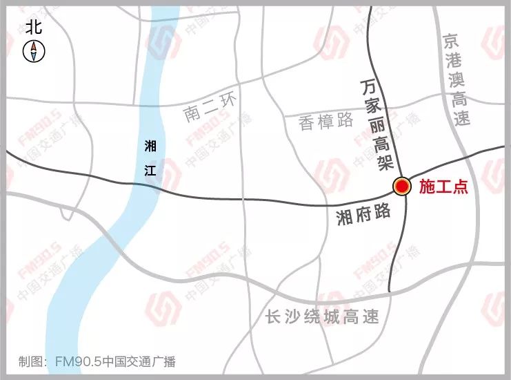 万家丽高架最新路况,万家丽高架人民路上行匝道封路