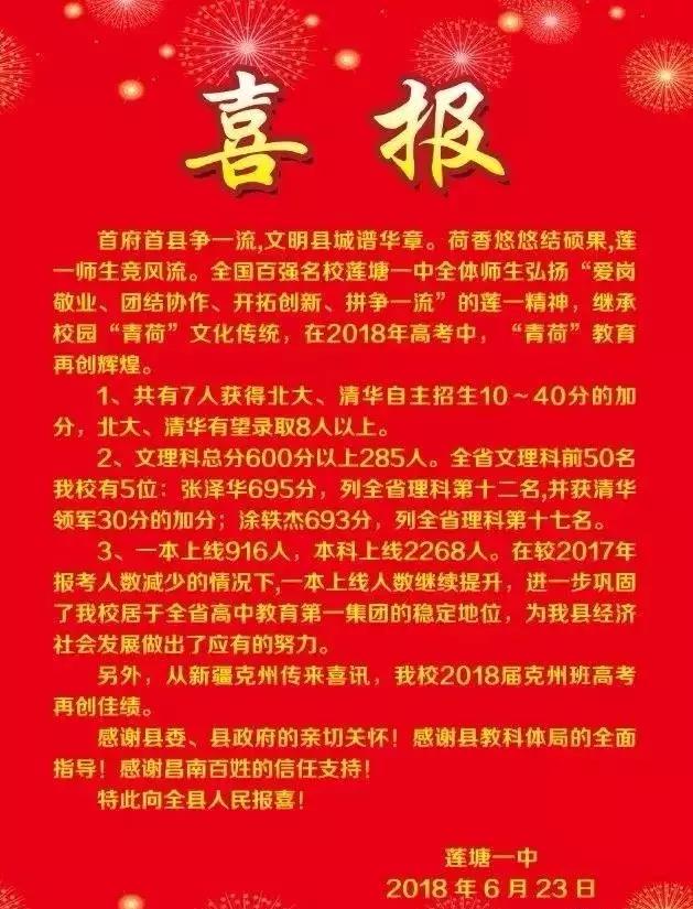 南昌各中学高考喜报,南昌各高中2020高考成绩