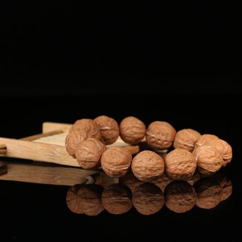 小核桃手串深纹包浆效果,小核桃手串人工快速包浆