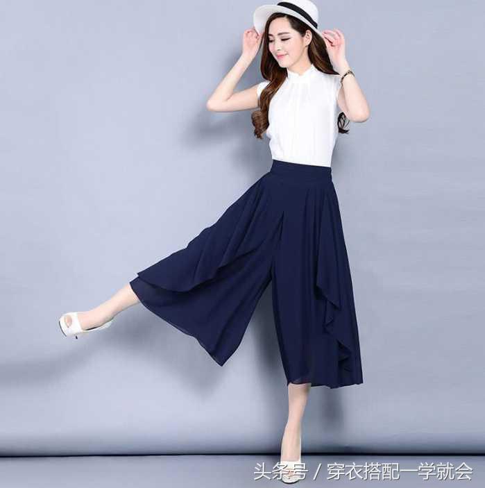 夏季新款裙裤两穿洋气又显瘦,半身裤裙真是夏季显瘦必备
