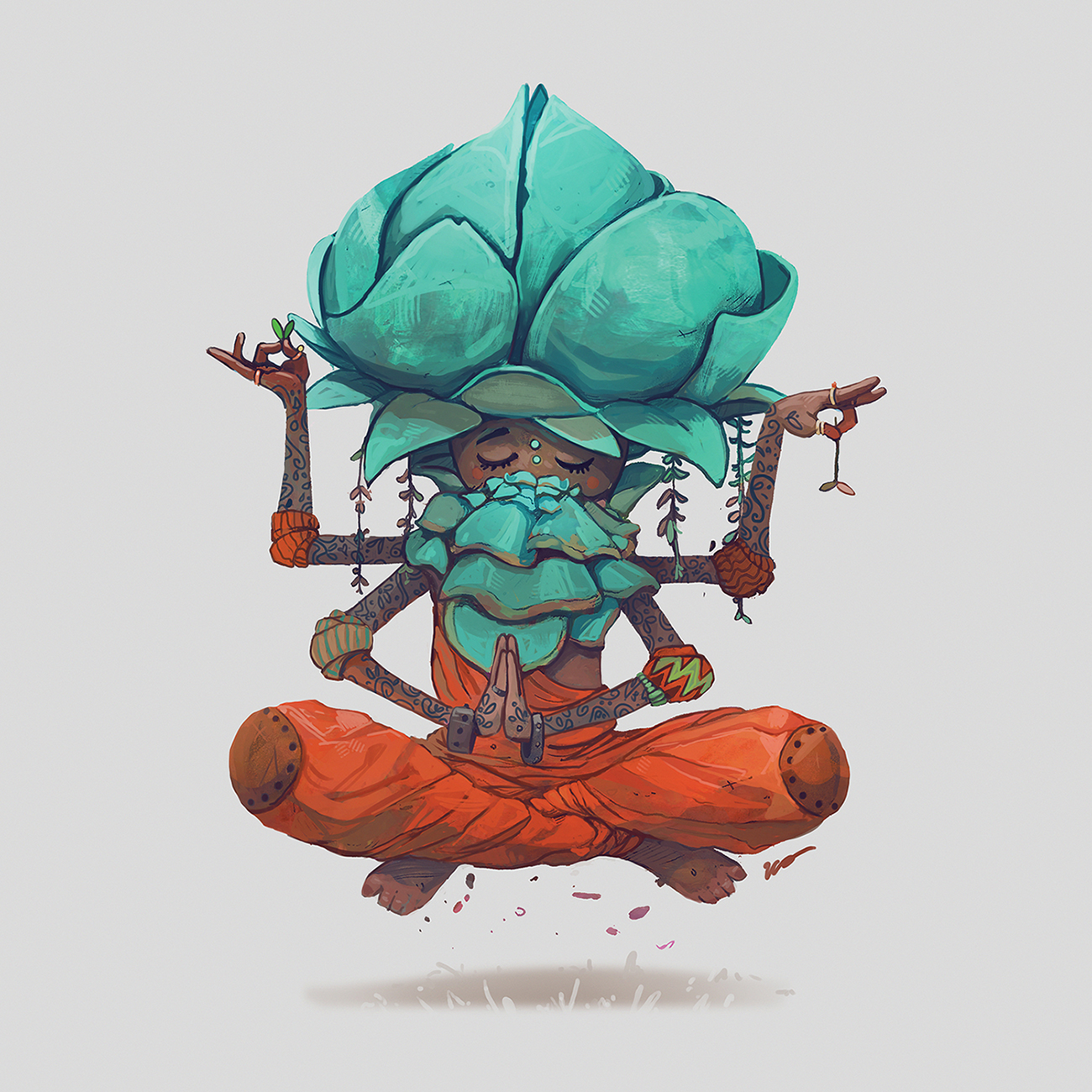 插画procreate水稻,插画procreate饰品书籍