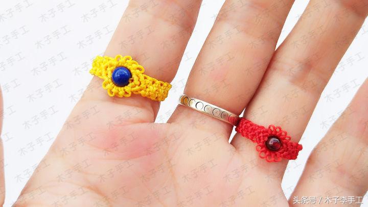 红绳戒指编法简单大气,红绳蝴蝶戒指编法教程