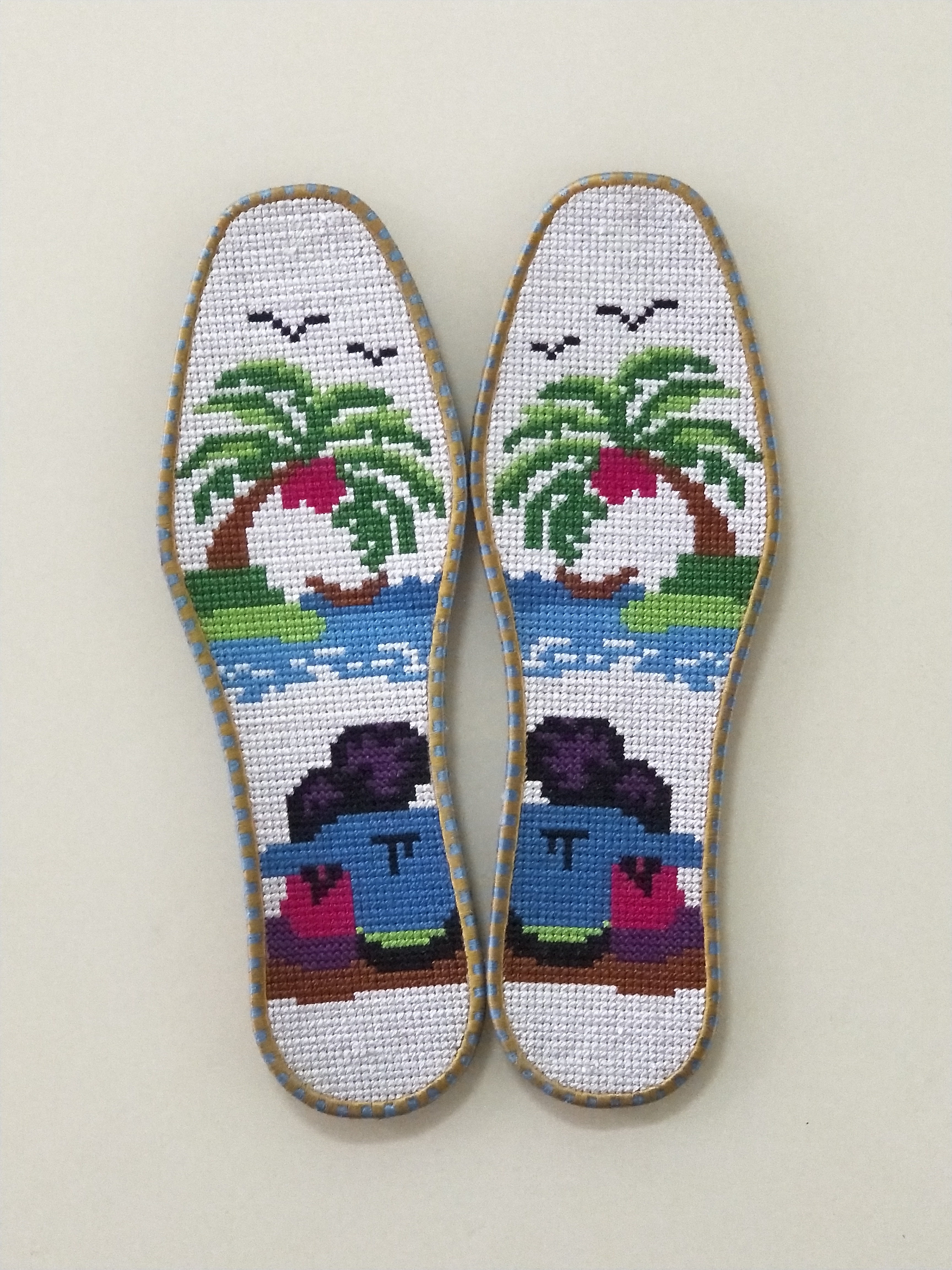 十字绣鞋垫花样图案大全新款,半成品十字绣鞋垫多少钱一双